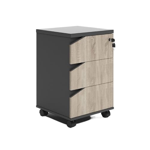 Aktenschrank aus Holz, unter dem Schreibtisch, abschließbar, Büro, Sideboard mit Schubladen, natürliches Finish, kompakter Akten-Organizer für Zuhause und Büro Aktenschrank aus Holz, unter dem Schreibtisch, abschließbar, Büro, Sideboard mit Schubladen, natürliches Finish, kompakter Akten-Organizer für Zuhause und Büro