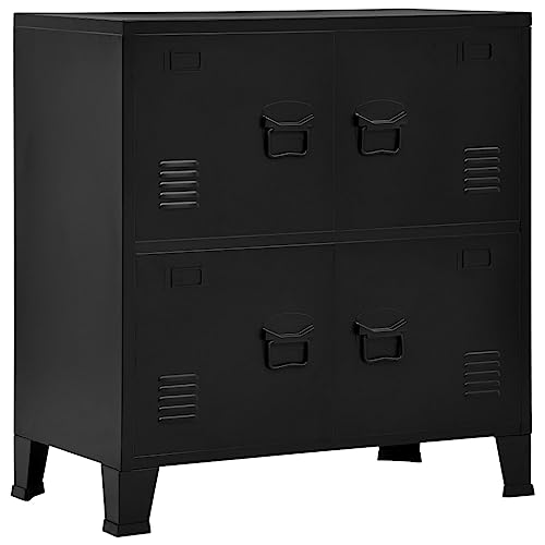 Willood Lagerschrank Standschrank Sideboard Beistellschrank Metallschrank Stahlschrank Aufbewahrungsschrank Schwarz 75x40x80 cm Stahl Willood Lagerschrank Standschrank Sideboard Beistellschrank Metallschrank Stahlschrank Aufbewahrungsschrank Schwarz 75x40x80 cm Stahl