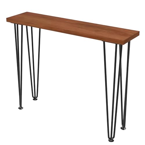 YCYRF Konsolentisch Schmal Holz im Mid-Century-Modern-Stil, Kommode 20 cm Tief, Antik-Optik für Den Eingangsbereich, Wohnzimmer mit Vier Eisenfüßen, Brau(90x20x80cm/35x8x31in ) YCYRF Konsolentisch Schmal Holz im Mid-Century-Modern-Stil, Kommode 20 cm Tief, Antik-Optik für Den Eingangsbereich, Wohnzimmer mit Vier Eisenfüßen, Brau(90x20x80cm/35x8x31in )