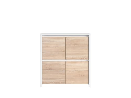 BLACK RED WHITE® Kaspian| Sideboard | Beistellschrank viel Stauraum |,Minimalistisch,Mode rn Stil | 105x41 | Mehrzweckschrank Wohnzimmer, Esszimmer