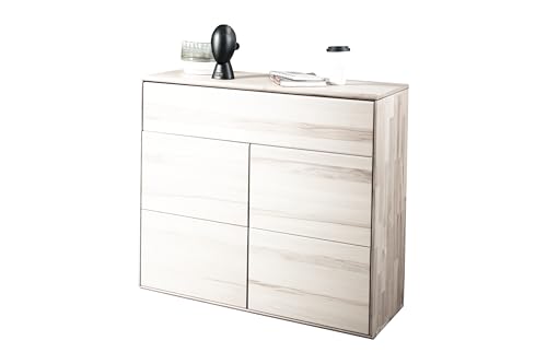 möbelando Kommode >KM-0662< 2 Türen, 1 Schub, 1 Boden, Kernbuche massiv - 100x89x40cm (BxHxT möbelando Kommode >KM-0662< 2 Türen, 1 Schub, 1 Boden, Kernbuche massiv - 100x89x40cm (BxHxT