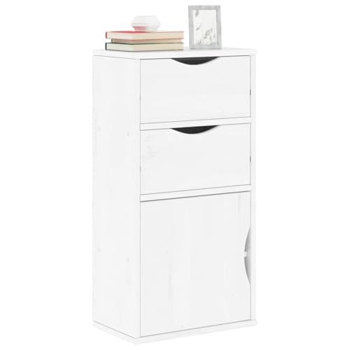Gecheer Beistellschrank Nachttisch Kommode Schrank Sideboard mit Schubladen ODDA Weiß Massivholz Kiefer Gecheer Beistellschrank Nachttisch Kommode Schrank Sideboard mit Schubladen ODDA Weiß Massivholz Kiefer
