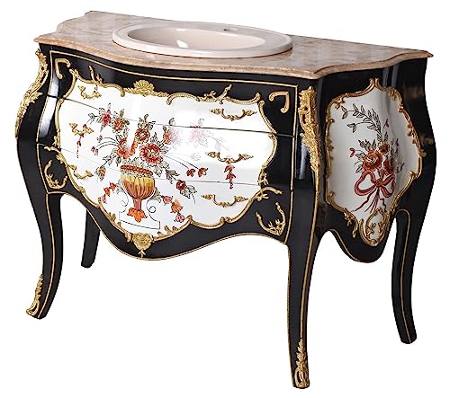 unbekannt Waschtisch Louis XV Waschbecken Badmöbel Antik Waschplatz 119cm CAT171 Palazzo Exklusiv