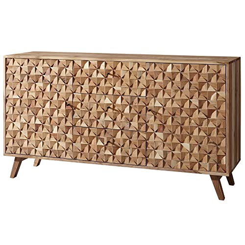 möbelando Sideboard Rewa 140x78,5x40 cm Anrichte Massivholz Akazie Schrank Braun | Landhaus-Stil Kommode mit 3 Schubladen & 2 Türen | Flurschrank Echtholz | Schubladenkommode Massiv | Flurkommode möbelando Sideboard Rewa 140x78,5x40 cm Anrichte Massivholz Akazie Schrank Braun | Landhaus-Stil Kommode mit 3 Schubladen & 2 Türen | Flurschrank Echtholz | Schubladenkommode Massiv | Flurkommode