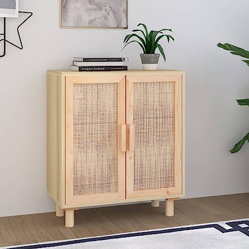 LIANGDONFC kommode mit schubladen、kommode flurSideboard Braun 60x30x70 cm Massivholz Kiefer und Natur-RattanGeeignet für Foyer, Küche LIANGDONFC kommode mit schubladen、kommode flurSideboard Braun 60x30x70 cm Massivholz Kiefer und Natur-RattanGeeignet für Foyer, Küche