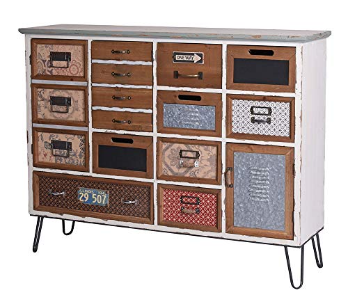 Vintage „LOFT Ambiente“ – Schubladenschrank | Holz & Metall | 8 Schubladen & 3 Türen im Patchwork Design lof026 Palazzo Exklusiv Vintage „LOFT Ambiente“ – Schubladenschrank | Holz & Metall | 8 Schubladen & 3 Türen im Patchwork Design lof026 Palazzo Exklusiv