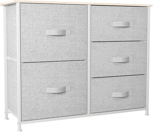 Signature Davira | Kommode mit 7 Schubladen aus Stoff, Aufbewahrungsschrank im Industrial Stil, Schrank für Schlafzimmer, Wohnzimmer & Flur, Dunkelgrau, Stoffkommode mit Metallgestell (Hellgrau) Signature Davira | Kommode mit 7 Schubladen aus Stoff, Aufbewahrungsschrank im Industrial Stil, Schrank für Schlafzimmer, Wohnzimmer & Flur, Dunkelgrau, Stoffkommode mit Metallgestell (Hellgrau)