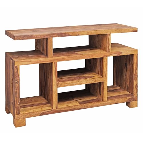 Wohnling Sideboard Sheesham Massivholz 115 x 76 x 40 cm Landhaus-Stil, Fernseh-Kommode mit Staufächern, TV-Schrank Anrichte Echt-Holz mit 4 Standbeinen Wohnling Sideboard Sheesham Massivholz 115 x 76 x 40 cm Landhaus-Stil, Fernseh-Kommode mit Staufächern, TV-Schrank Anrichte Echt-Holz mit 4 Standbeinen