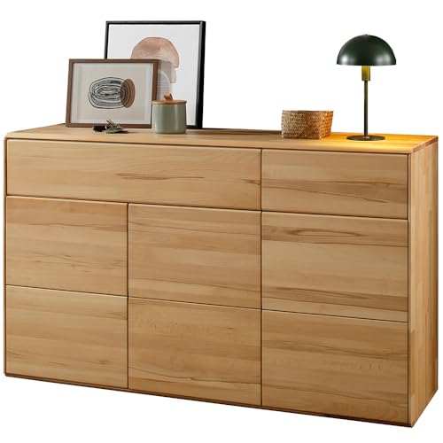 Kommode Massivholz geölt 149 cm breit Sideboard Schrank Anrichte Wohnzimmerschrank Wohnzimmermöbel modern in Kernbuche Kommode Massivholz geölt 149 cm breit Sideboard Schrank Anrichte Wohnzimmerschrank Wohnzimmermöbel modern in Kernbuche
