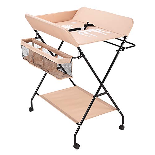 Baby Wickelkommode Klappbare Wickelauflage Wickelkombi Mobiler Wickeltisch Baby Changing Table Mit Mobil Rollen 80 * 63 * 96cm Für Babys Bis 12 Monate Baby Wickelkommode Klappbare Wickelauflage Wickelkombi Mobiler Wickeltisch Baby Changing Table Mit Mobil Rollen 80 * 63 * 96cm Für Babys Bis 12 Monate