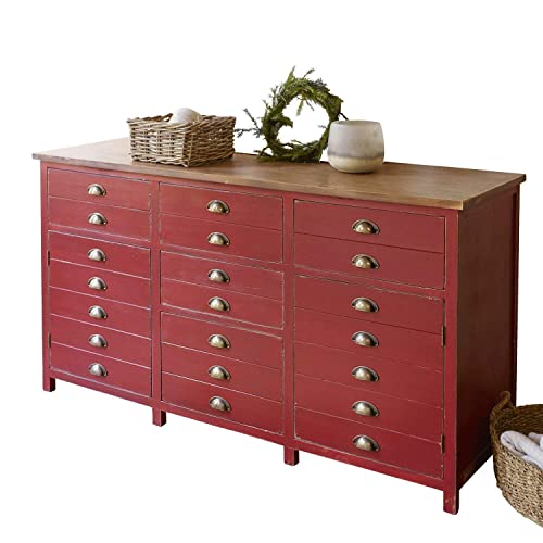 Loberon Benice, Antik Finish Shabby Note, Viele Schubfächer & Ablageflächen Hinter Zwei Türen, Kommodenschrank, Tannenholz, Kiefernholz, Eisen, antikrot Loberon Benice, Antik Finish Shabby Note, Viele Schubfächer & Ablageflächen Hinter Zwei Türen, Kommodenschrank, Tannenholz, Kiefernholz, Eisen, antikrot