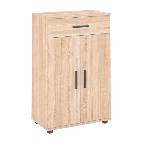 KOMTO Kommode Sonoma Eiche - Komodenschrank für Schlafzimmer, Schrank mit Türen für Flur, Schlafzimmer, Wohnzimmer | Porto 90 х 34 х 60 cm KOMTO Kommode Sonoma Eiche - Komodenschrank für Schlafzimmer, Schrank mit Türen für Flur, Schlafzimmer, Wohnzimmer | Porto 90 х 34 х 60 cm