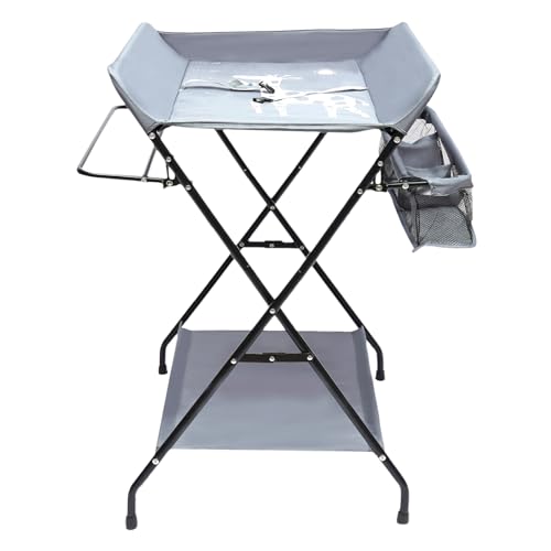 KOLHGNSE Baby Wickelkombi, Mobiler Wickeltisch Klappbar Wickelkommode Wickeltisch mit Wickelauflage Sicherheitsgurt für Kinder Ablagefächer KOLHGNSE Baby Wickelkombi, Mobiler Wickeltisch Klappbar Wickelkommode Wickeltisch mit Wickelauflage Sicherheitsgurt für Kinder Ablagefächer