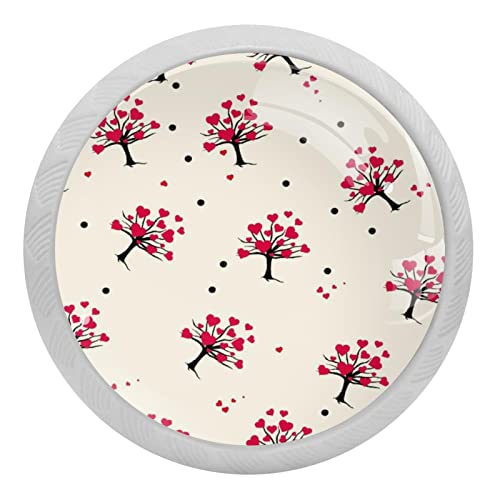 Küchenschrankknäufe, rund, fluoreszierend, für Schränke, Schubladen, Kommoden, 4 Stück, herzförmiger Kirschbaum, leuchtet im Dunkeln Küchenschrankknäufe, rund, fluoreszierend, für Schränke, Schubladen, Kommoden, 4 Stück, herzförmiger Kirschbaum, leuchtet im Dunkeln