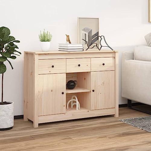 Myheimly Sideboard Schrank Anrichte Beistellschrank Kommode Mehrzweckschrank Standschrank Wohnzimmerschrank 100x35x74,5cm Massivholz Kiefer Natur Myheimly Sideboard Schrank Anrichte Beistellschrank Kommode Mehrzweckschrank Standschrank Wohnzimmerschrank 100x35x74,5cm Massivholz Kiefer Natur
