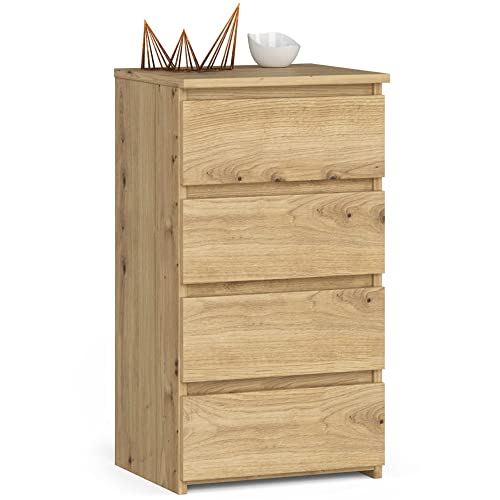 Kommode mit 4 Schubladen Kommode Schlafzimmer Flur Wohnzimmer Organizer Kommode mit Schubladen 40 cm breit 74 cm hoch | Artisan Eiche Highboard Sideboard Mehrzweckschrank Schrank schmal Kommode mit 4 Schubladen Kommode Schlafzimmer Flur Wohnzimmer Organizer Kommode mit Schubladen 40 cm breit 74 cm hoch | Artisan Eiche Highboard Sideboard Mehrzweckschrank Schrank schmal