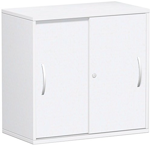 Gera Möbel Schranksystem Flex Schiebetürenschrank, Holzdekor,/weiß, 80 x 42.5 x 79.8 cm