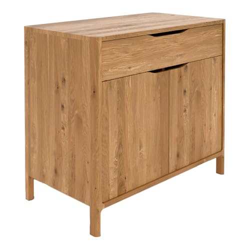 Kommode Sideboard, Wildeiche massiv geölt, montierte Lieferung, Massivholz/Echtholz, B/H/T ca. 80/80/50 cm Kommode Sideboard, Wildeiche massiv geölt, montierte Lieferung, Massivholz/Echtholz, B/H/T ca. 80/80/50 cm