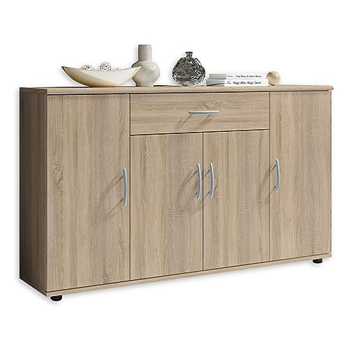 Stella Trading LILLY Kommode in Sonoma Eiche Optik - Modernes Sideboard mit viel Stauraum für Ihren Wohnbereich - 118 x 70 x 30 cm (B/H/T) Stella Trading LILLY Kommode in Sonoma Eiche Optik - Modernes Sideboard mit viel Stauraum für Ihren Wohnbereich - 118 x 70 x 30 cm (B/H/T)