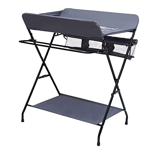Loohacp Klappbare Wickelkommode, Höhenverstellbar bis 25 kg, mit Aufbewahrungskorb, Wickelkombi für Windelwechsel und Kleidungsaustausch, für Babypflege zu Hause & unterwegs Loohacp Klappbare Wickelkommode, Höhenverstellbar bis 25 kg, mit Aufbewahrungskorb, Wickelkombi für Windelwechsel und Kleidungsaustausch, für Babypflege zu Hause & unterwegs
