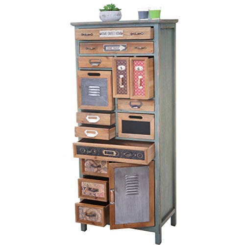 Mendler Apotheker-Schrank HWC-A43AM, Kommode, Tanne Holz massiv Vintage Shabby-Look 138x57x32cm Mendler Apotheker-Schrank HWC-A43AM, Kommode, Tanne Holz massiv Vintage Shabby-Look 138x57x32cm