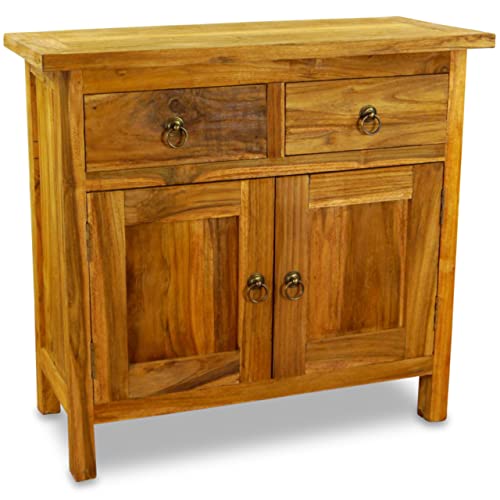 livasia Teak Kommode mit Schubladen und Tür, Highboard aus Java, Teakholzmöbel 75x35x70cm (Braun) livasia Teak Kommode mit Schubladen und Tür, Highboard aus Java, Teakholzmöbel 75x35x70cm (Braun)