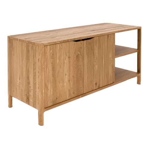 Kommode Sideboard, Wildeiche massiv geölt, montierte Lieferung, Massivholz/Echtholz, B/H/T ca. 140/64/50 cm Kommode Sideboard, Wildeiche massiv geölt, montierte Lieferung, Massivholz/Echtholz, B/H/T ca. 140/64/50 cm