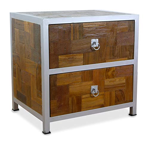 Kleine Java aus Metall Teakholz | im Industrial Design | Asiatische Möbel der Marke Asia Wohnstudio | Schubladenschrank | Nachtschrank | Nachtschrank | Teakholzmöbel (Handarbeit) Kleine Java aus Metall Teakholz | im Industrial Design | Asiatische Möbel der Marke Asia Wohnstudio | Schubladenschrank | Nachtschrank | Nachtschrank | Teakholzmöbel (Handarbeit)
