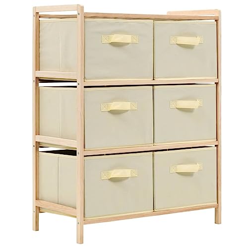 SDWEHO7 Korb-Kommode mit 6 Stoffkörben, Mehrzweck Badezimmerschrank für Wohnzimmer, Esszimmer, Küche, Viel Stauraum, 59 x 28 x 75 cm Zedernholz Beige SDWEHO7 Korb-Kommode mit 6 Stoffkörben, Mehrzweck Badezimmerschrank für Wohnzimmer, Esszimmer, Küche, Viel Stauraum, 59 x 28 x 75 cm Zedernholz Beige