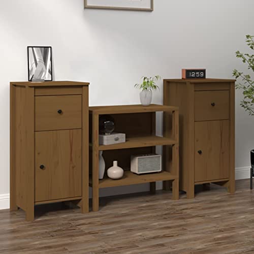 LAPOOH Sideboards 2 STK. Honigbraun 40x35x80 cm Massivholz Kiefer, Kommode Schlafzimmer, Kommoden & Sideboards, Wohnzimmerschrank, Flur Kommode, Zimmer Möbel - 813761 LAPOOH Sideboards 2 STK. Honigbraun 40x35x80 cm Massivholz Kiefer, Kommode Schlafzimmer, Kommoden & Sideboards, Wohnzimmerschrank, Flur Kommode, Zimmer Möbel - 813761