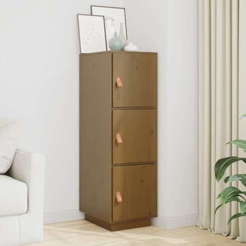 Myheimly Highboard Sideboard Schrank Kommode Anrichte Beistellschrank Mehrzweckschrank Hochschrank Standschrank 34x40x108,5cm Massivholz Kiefer,Honigbraun Myheimly Highboard Sideboard Schrank Kommode Anrichte Beistellschrank Mehrzweckschrank Hochschrank Standschrank 34x40x108,5cm Massivholz Kiefer,Honigbraun