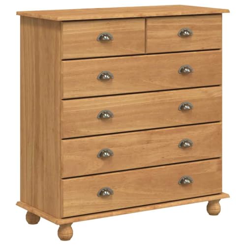 vidaXL Kommode Askim aus Massivholz Kiefer | 6 traditionelle Speichereinheit | Möbel für Schlafzimmer | Aufbewahrungslösung | Klassisches Design vidaXL Kommode Askim aus Massivholz Kiefer | 6 traditionelle Speichereinheit | Möbel für Schlafzimmer | Aufbewahrungslösung | Klassisches Design