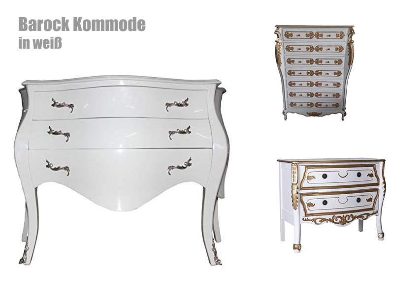 Barock Kommode in weiß