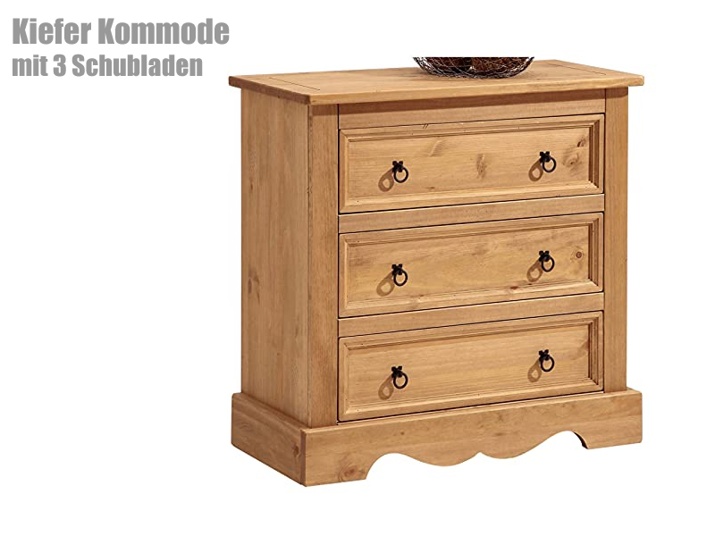 Kiefer Kommode mit 3 Schubladen Kiefer Kommode mit 3 Schubladen