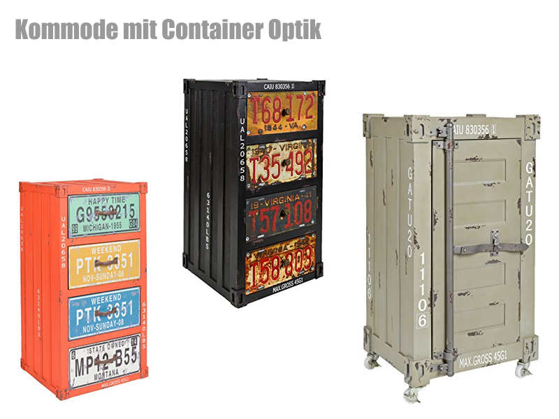 Kommode mit Container Optik Kommode Container Optik
