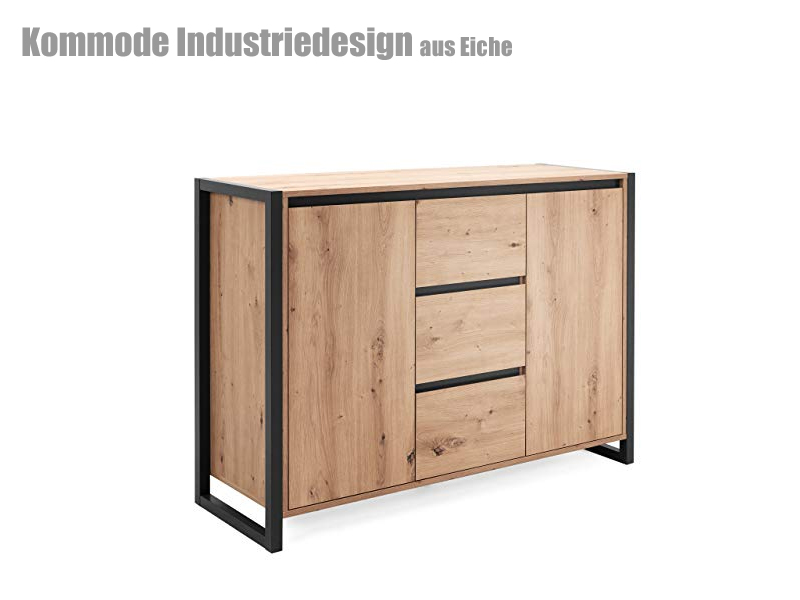 Kommode im Industriedesign aus Eiche Kommode im Industriedesign aus Eiche
