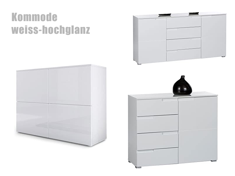 Kommode in weiß hochglanz Kommode weiß hochglanz