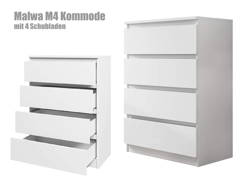 Malwa M4 in weiß Kommode Malwa M4 in weiß