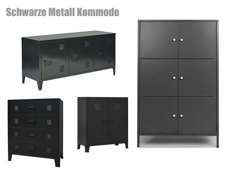 Schwarze Metall Kommode Schwarze Metall Kommode