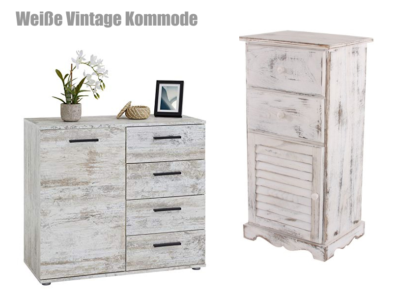 Vintage Kommode in weiß