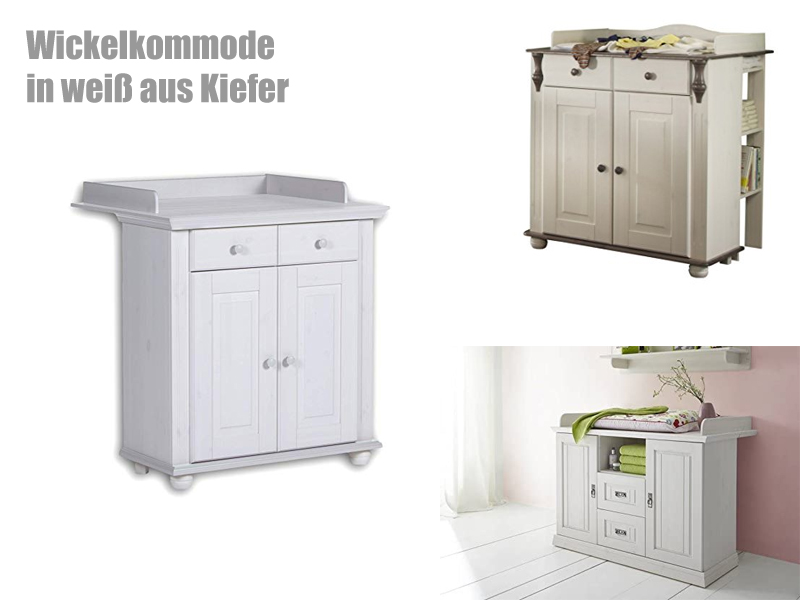 Wickelkommode Kiefer weiß