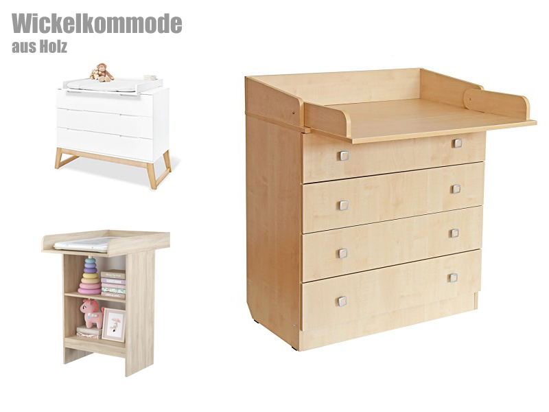 Wickelkommode mit Natur Holz